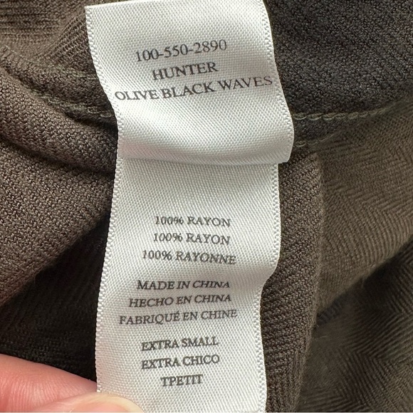 Rails Hunter Tie Dye Herringbone Button Down Shirt in Olive Black Waves size XS - Picture 12 of 16